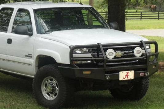 ARB Chevy Silverado 2500/3500 1999-2002 Front Bumper Winch Ready with Grille Guard, Black Powder Coat Finish 3462010