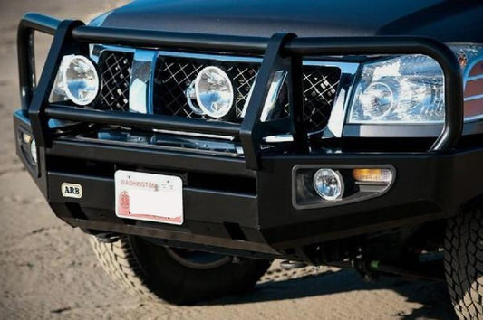 ARB 3464010 Nissan Armada 2004-2008 Deluxe Front Bumper Winch Ready with Grille Guard, Black Powder Coat Finish