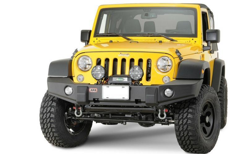 ARB 3450230 Jeep Wrangler JK 2007-2018 Deluxe Front Bumper Winch Ready with Grille Guard, Integrit Textured Black Powder Coat Finish