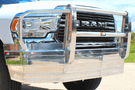 Heavy-duty aluminum front bumper DGB101 by Ali Arc, fits 2019–2023 Dodge Ram 2500/3500, includes front grille guard.