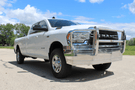 Heavy-duty aluminum front bumper DGB101 by Ali Arc, fits 2019–2023 Dodge Ram 2500/3500, includes front grille guard.