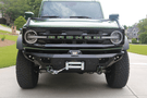 Bodyguard LAF21MYTNN Base winch-ready heavy duty off road front bumper in textured black for 2021–2026 Ford Bronco—sensor-compatible custom front bumper by Bodyguard Bumpers built for rugged performance