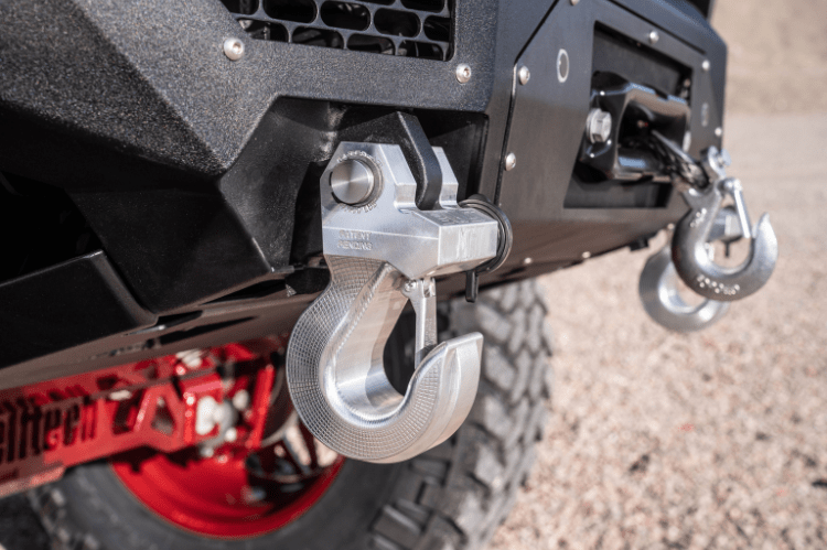 Bodyguard LBF21MYBNN Baja winch-ready heavy duty off road front bumper with push bar design in bare metal for 2021–2026 Ford Bronco—sensor-compatible truck bumper by Bodyguard Bumpers built for rugged durability