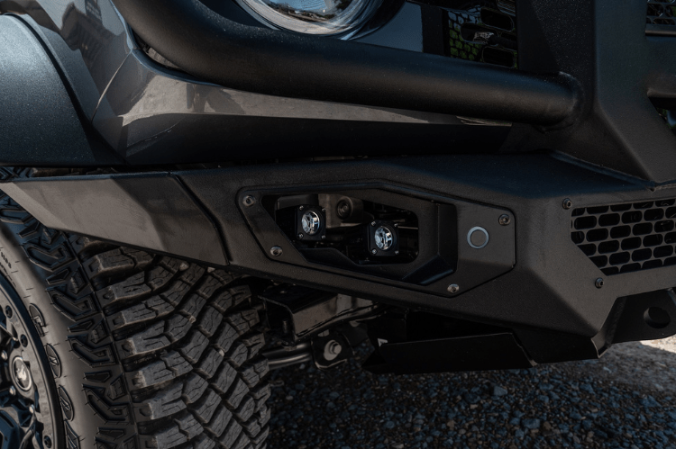 Bodyguard LEF21MYBNN Extreme heavy duty off road front bumper with grille guard in bare metal for 2021–2026 Ford Bronco—winch-ready, sensor-compatible, and crafted for strength by Bodyguard Bumpers