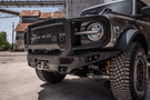 Bodyguard LEF21MYBNN Extreme heavy duty off road front bumper with grille guard in bare metal for 2021–2026 Ford Bronco—winch-ready, sensor-compatible, and crafted for strength by Bodyguard Bumpers