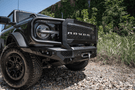 Bodyguard LEF21MYTNN Extreme heavy duty off road front bumper with grille guard in textured black for 2021–2026 Ford Bronco—winch-ready and sensor-compatible, built tough by Bodyguard Bumpers