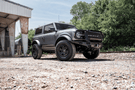 Bodyguard LEF21MYTNN Extreme heavy duty off road front bumper with grille guard in textured black for 2021–2026 Ford Bronco—winch-ready and sensor-compatible, built tough by Bodyguard Bumpers