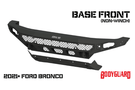 Bodyguard Bumpers NAF21MYTNN Base is a heavy duty off road front bumper for Ford Bronco 2021–2026—textured black, sensor-compatible, and built for reliable truck protection