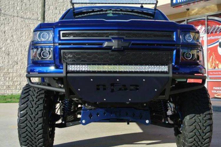 N-Fab C141LRSP Front Bumper Chevy Silverado 1500 2014-2015 Pre-Runner Gloss Black RSP
