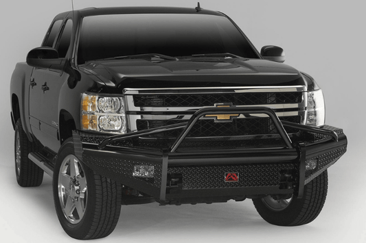 Fab Fours CH11-S2762-1 Chevy Silverado 2500 /3500 2011-2014 Black Steel Front Bumper with Pre-Runner Guard