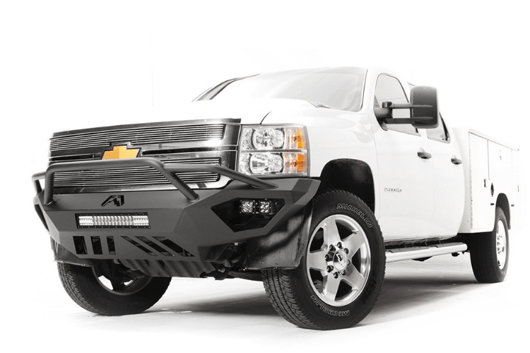 Fab Fours CH11-V2752-1 Chevy Silverado 2500/3500 2011-2014 Vengeance Front Bumper with Pre-Runner Guard with Sensor