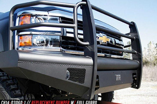 Fab Fours Chevy Silverado 2500/3500 2015-2017 Front Bumper Full Guard with Tow Hooks CH14-Q3060-1