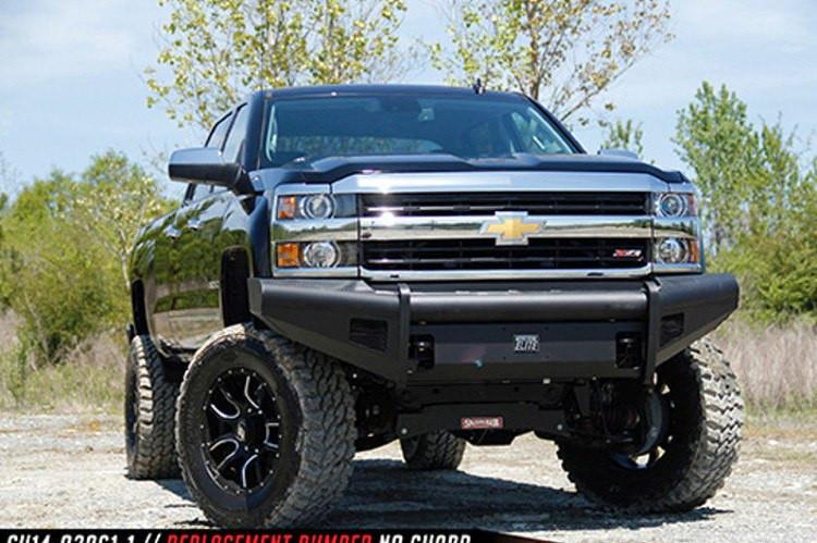 Fab Fours Chevy Silverado 2500/3500 2015-2017 Front Bumper No Guard with Tow Hooks CH14-Q3061-1