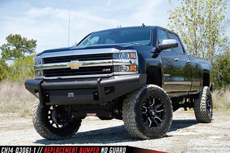 Fab Fours Chevy Silverado 2500/3500 2015-2017 Front Bumper No Guard with Tow Hooks CH14-Q3061-1
