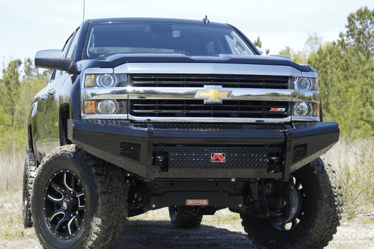 Fab Fours CH14-S3061-1 Chevy Silverado 2500 /3500 2015-2019 Black Steel Front Bumper No Guard