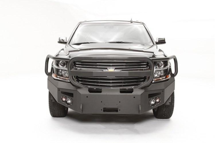 Fab Fours Chevy Tahoe and Suburban 2015-2017 Front Bumper Sensor Winch Ready with Full Guard CS15-F3550-1