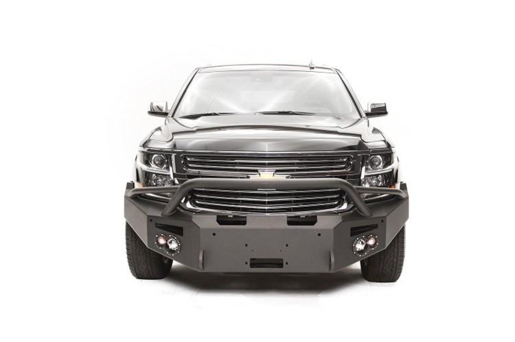 Fab Fours CS15-F3552-1 Chevy Suburban 1500 2015-2020 Premium Front Bumper Sensor Winch Ready with Pre-Runner Guard