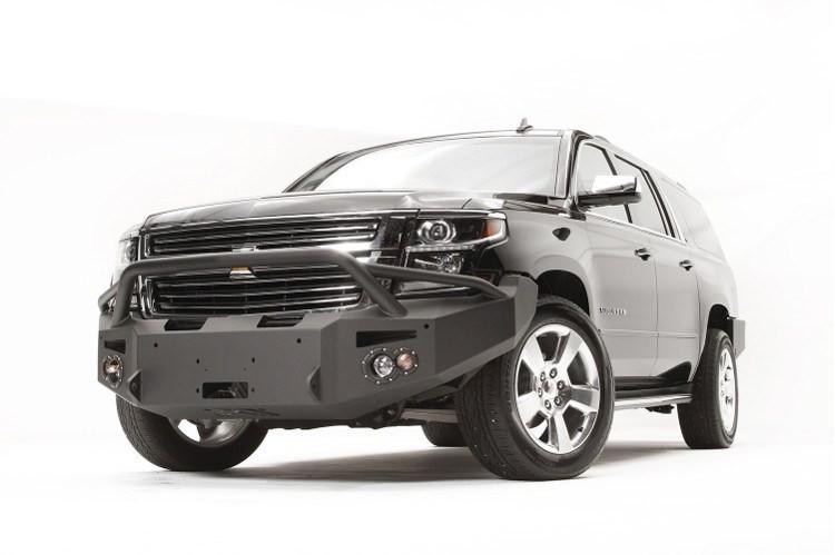 Fab Fours CS15-F3552-1 Chevy Suburban 1500 2015-2020 Premium Front Bumper Sensor Winch Ready with Pre-Runner Guard
