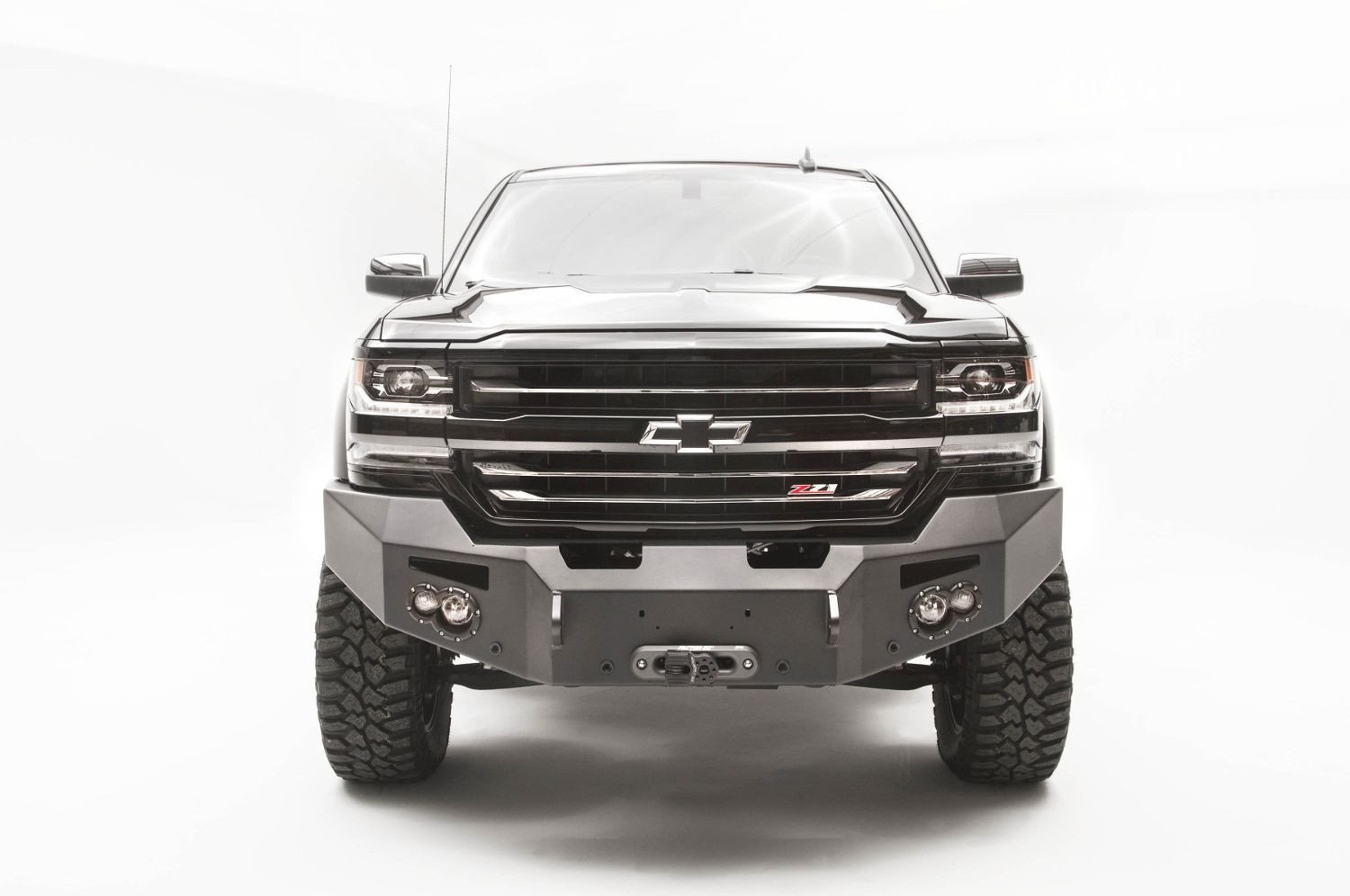 FabFours Premium Truck Front Bumper No Guard 2016 Chevy Silverado 1500 CS16-F3851-1 - BumperOnly