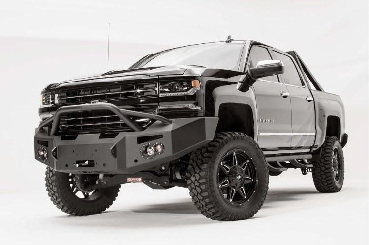 Fab Fours Chevy Silverado 1500 2016-2017 Front Bumper Winch Ready with Pre-Runner Guard CS16-F3852-1