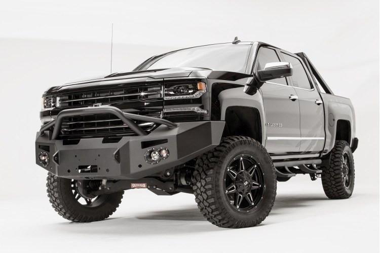 Fab Fours Chevy Silverado 1500 2016-2017 Front Bumper Winch Ready with Pre-Runner Guard CS16-F3852-1