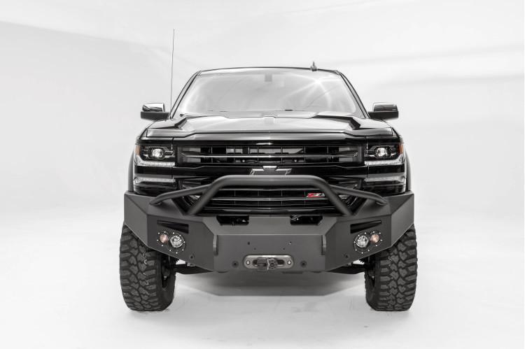 Fab Fours Chevy Silverado 1500 2016-2017 Front Bumper Winch Ready with Pre-Runner Guard CS16-F3852-1