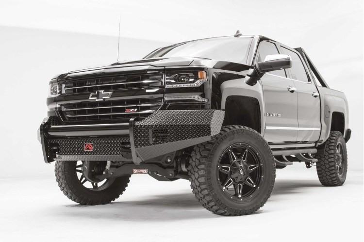 Fab Fours Chevy Silverado 1500 2016-2017 Front Bumper No Guard with Tow Hooks CS16-K3861-1
