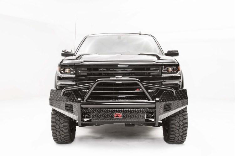 Fab Fours Chevy Silverado 1500 2016-2017 Front Bumper Pre-Runner Guard with Tow Hooks CS16-K3862-1