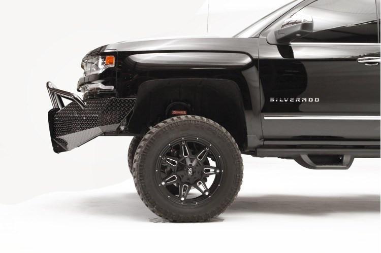 Fab Fours Chevy Silverado 1500 2016-2017 Front Bumper Pre-Runner Guard with Tow Hooks CS16-K3862-1