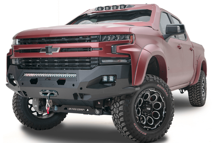 Fab Fours CS19-X4051-1 Chevy Silverado 1500 2019-2021 Matrix Front Bumper Winch Ready No Guard