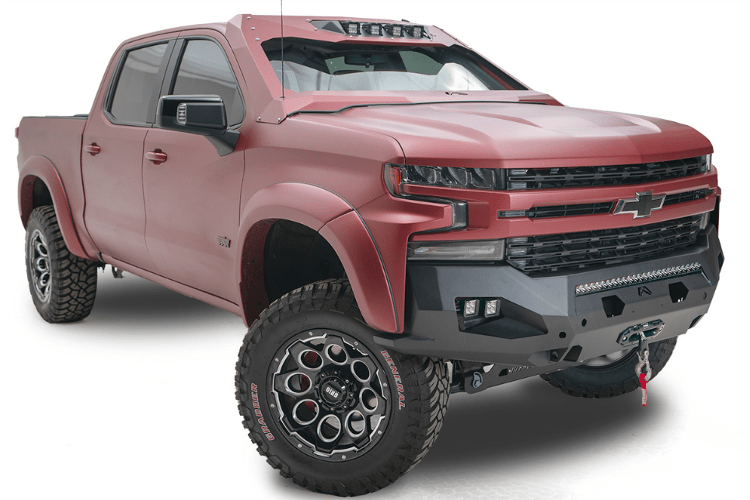 Fab Fours CS19-X4051-1 Chevy Silverado 1500 2019-2022 Matrix Front Bumper Winch Ready No Guard