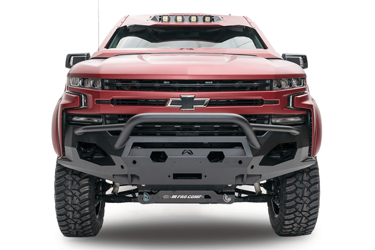 Fab Fours CS19-X4052-1 Chevy Silverado 1500 2019-2022 Matrix Front Bumper Winch Ready Pre-Runner Guard