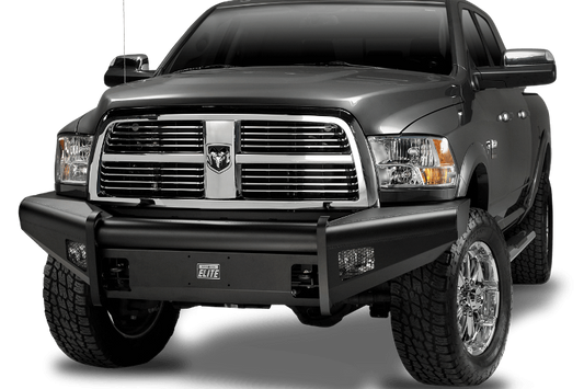 Fab Fours DR06-Q1161-1 Front Bumper Dodge Ram 2500/3500 2006-2009 No Guard with Tow Hooks Black Steel Elite