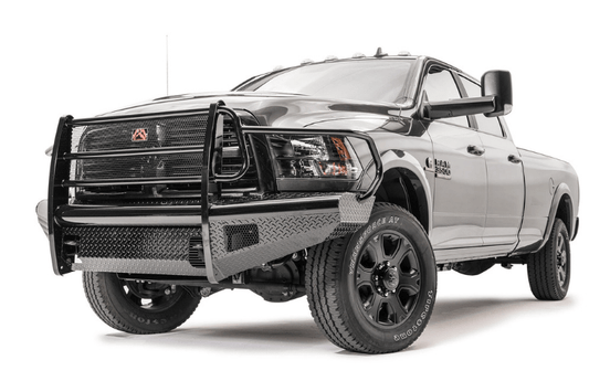 Fab Fours Black Steel Full Guard Front Bumper 2010-2018 Dodge 2500/3500 DR10-S2960-1