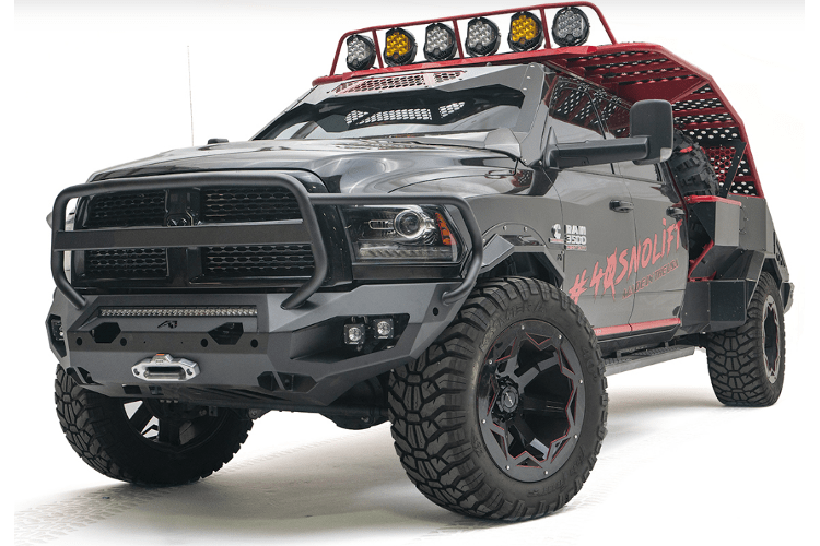 Fab Fours DR10-X2950-1 Dodge Ram 4500/5500 2010-2018 Matrix Front Bumper Winch Ready Full Guard