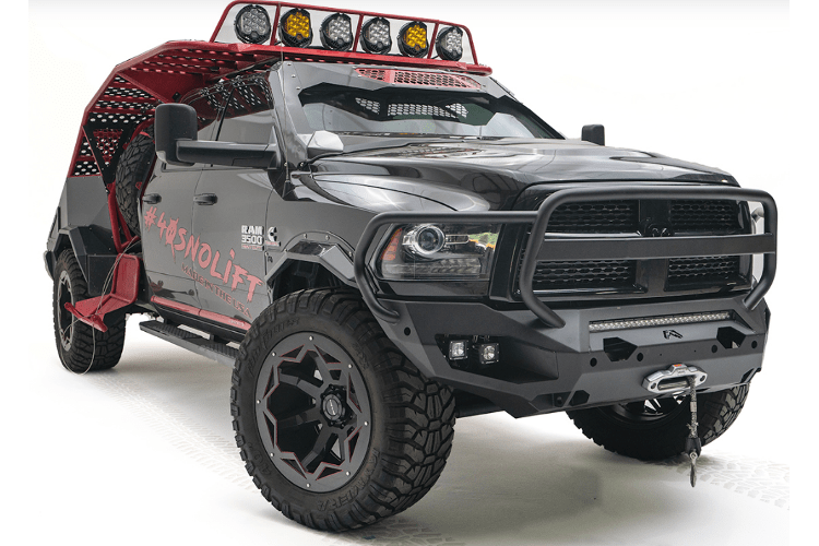 Fab Fours DR10-X2950-1 Dodge Ram 2500/3500 2010-2018 Matrix Front Bumper Winch Ready Full Guard