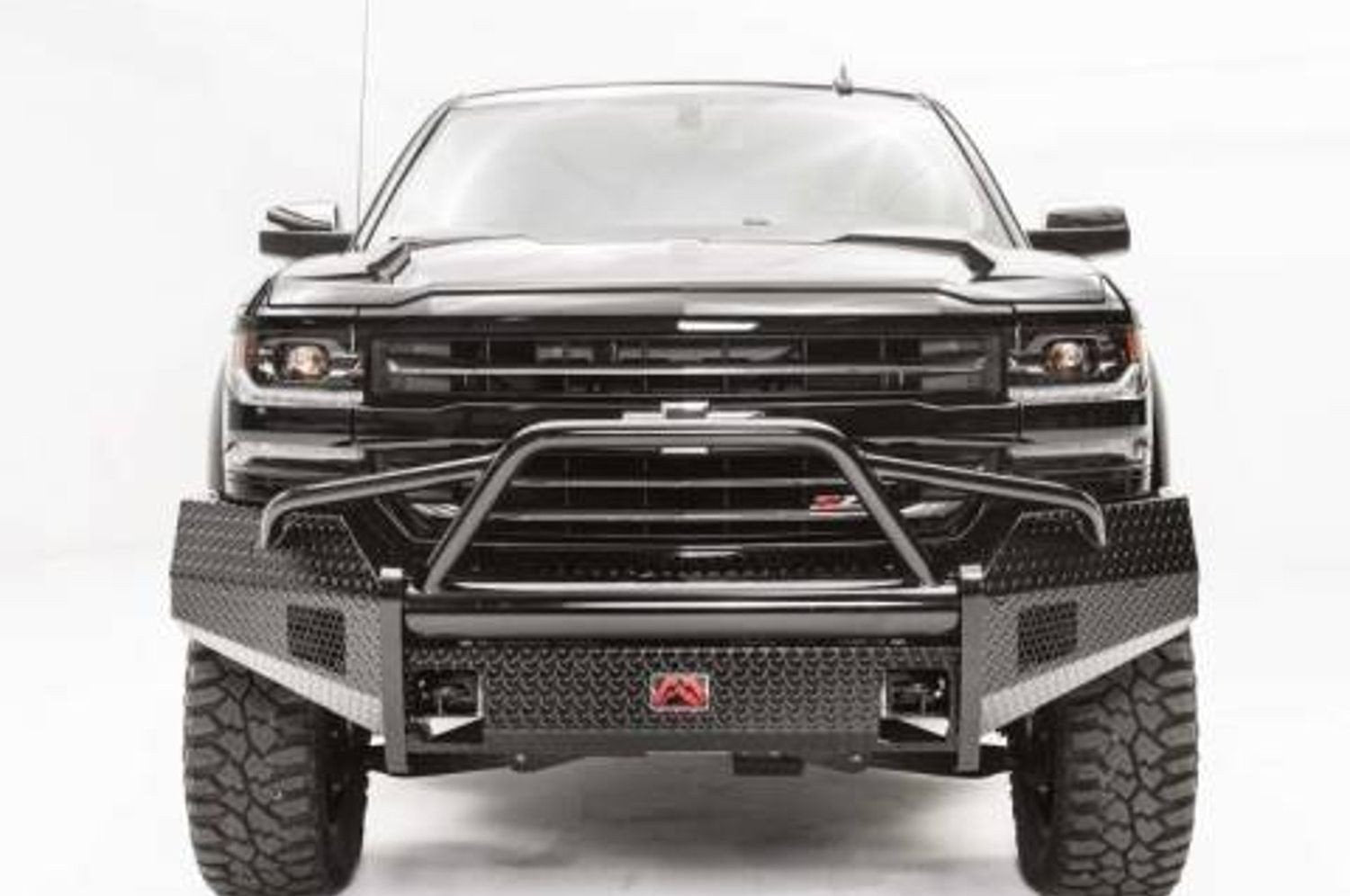 FabFours BLACK STEEL Pre-Runner Front Bumper 2013+ DODGE 1500 DR13-K2962-1 - BumperOnly