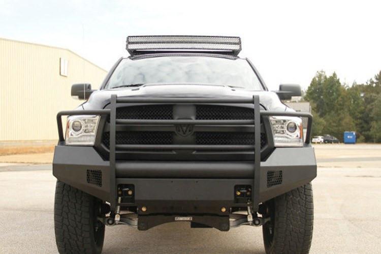 Fab Fours Dodge Ram 1500 2013-2017 Front Bumper Full Guard with Tow Hooks DR13-R2960-1