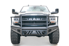 Fab Fours DR19-Q4460-1 Dodge Ram 4500/5500 2019-2024 Black Steel Elite Front Bumper Full Guard with Sensor