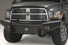Fab Fours DR19-Q4461-1 Dodge Ram 2500/3500 2019-2024 Black Steel Elite Front Bumper No Guard with Sensor