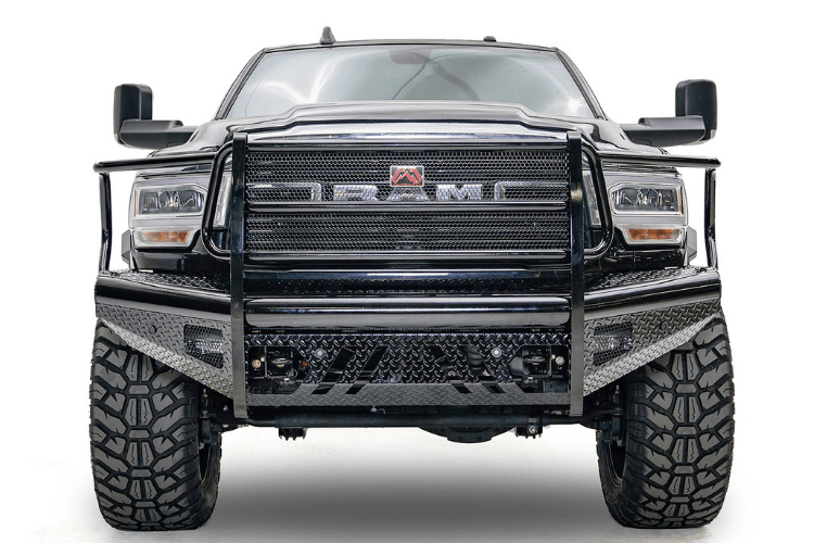 Fab Fours DR19-S4460-1 Dodge Ram 2500/3500 HD 2019-2024 Black Steel Full Guard Front Bumper