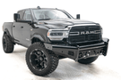 Fab Fours Black Steel No Guard Front Bumper 2019-2024 Dodge Ram 2500/3500 HD (New Body Style) DR19-S4461-1
