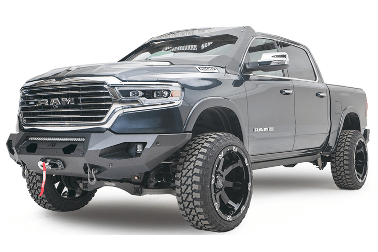 Fab Fours DR19-X4251-1 Dodge Ram 1500 2019-2024 Matrix Front Bumper Winch Ready No Guard