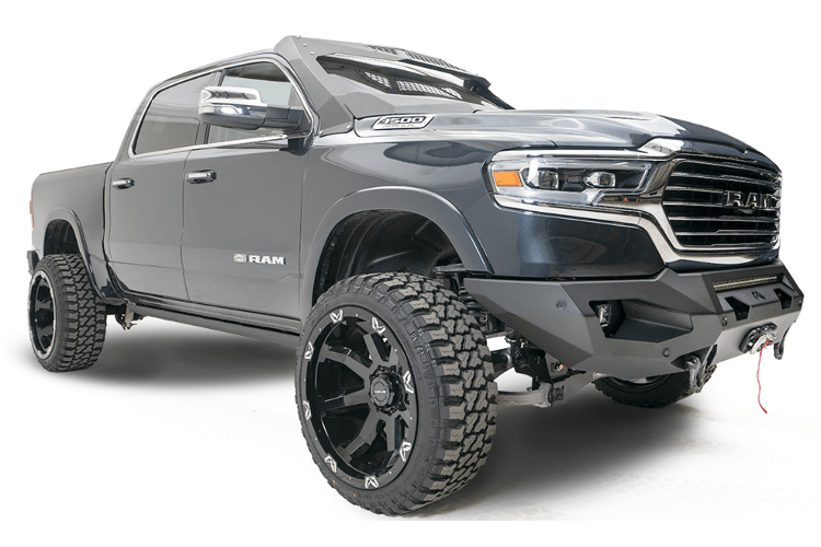 Fab Fours DR19-X4251-1 Dodge Ram 1500 2019-2024 Matrix Front Bumper Winch Ready No Guard