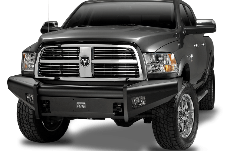 Fab Fours DR94-Q1561-1 Front Bumper Dodge Ram 2500/3500 1994-2002 No Guard with Tow Hooks Black Steel Elite