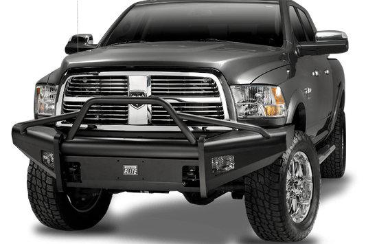 Fab Fours DR94-Q1562-1 Front Bumper Dodge Ram 2500/3500 1994-2002 Pre-Runner Guard with Tow Hooks Black Steel Elite