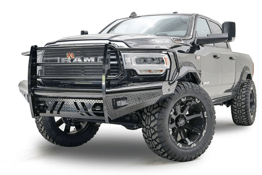 Fab Fours Black Steel Full Guard Front Bumper 1994-2002 Dodge Ram 2500/3500 DR94-S1560-1