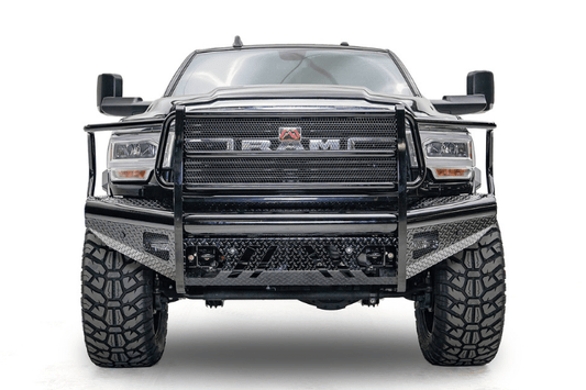 Fab Fours Black Steel Full Guard Front Bumper 1994-2002 Dodge Ram 2500/3500 DR94-S1560-1