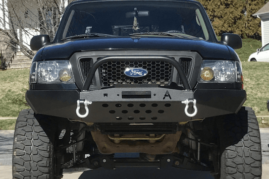 Affordable Offroad Erangermod Ford Ranger 1998-2011 Elite Front Bumper Modular Plain with Bull Bar