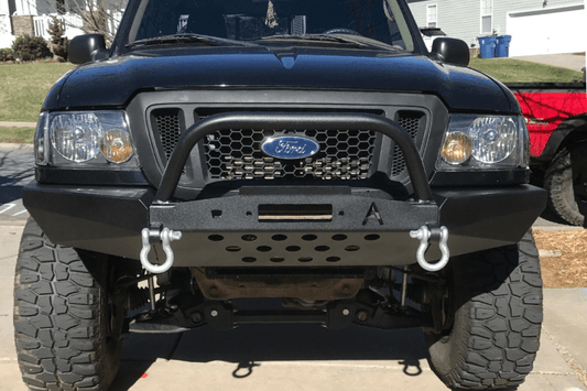 Affordable Offroad Erangermod Ford Ranger 1998-2011 Elite Front Bumper Modular Plain with Bull Bar